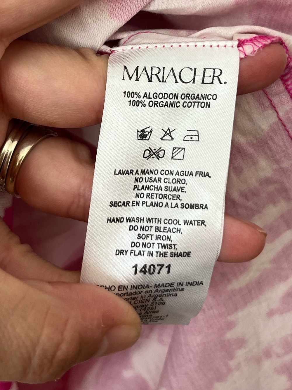 Maria Cher- Santa Rita Marie Dress- Ethnic Fuchsia size Small - Picture 13 of 13